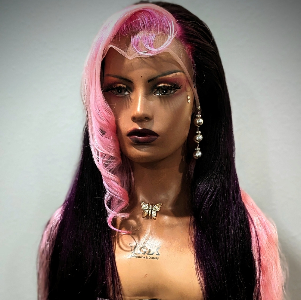 32IN CUSTOM MADE HUMAN HAIR LACE FRONTAL WIG